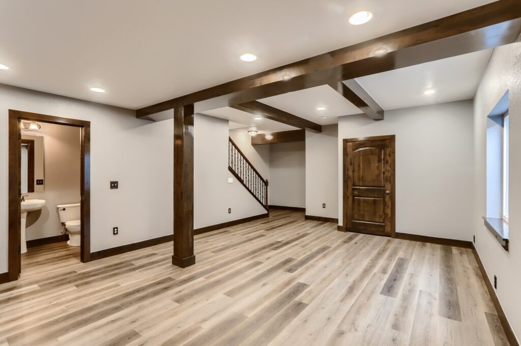 View one of Finished Basements & More by Sheffield Homes' basements: FB21044. Contact us to schedule a free consultation for your basement finishing project.